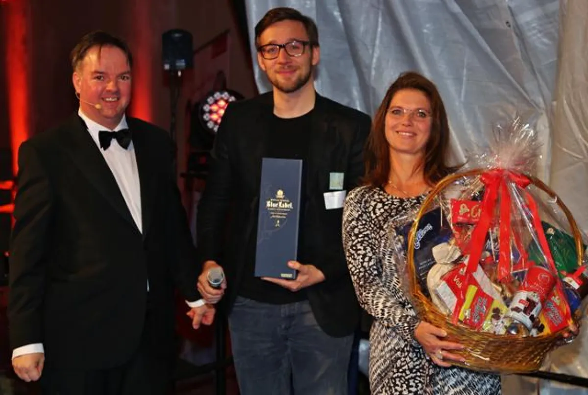 Prämierung Drittplatzierte, v.li. James Parson - ICC, Marcus Loffhagen - Zeit4, Heike Diebler - CCC