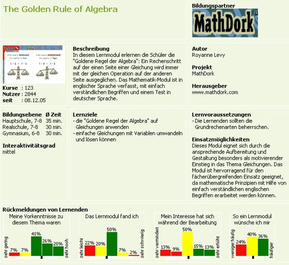 Logo bei Lernmodulbeschreibung
