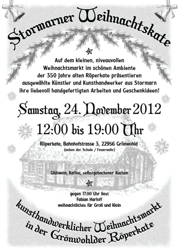 Kunsthandwerker-Weihnachtsmarkt in Grönwohld 2012