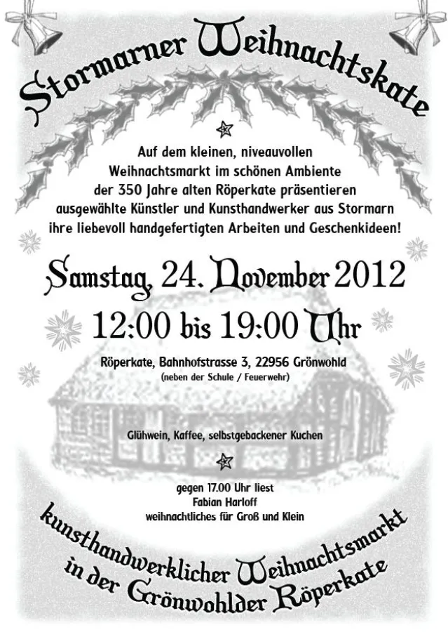 Kunsthandwerker-Weihnachtsmarkt in Grönwohld 2012