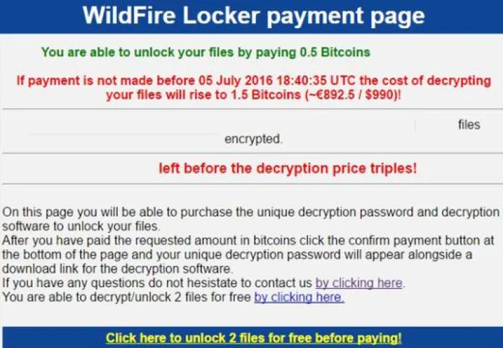 Bild: Wildfire Locker Ransomware nutzt AES 256 Algorithmus