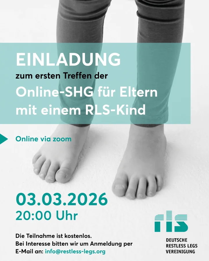 Einladungsplakat (© Deutsche Restless Legs Vereinigung RLS e.V., München)