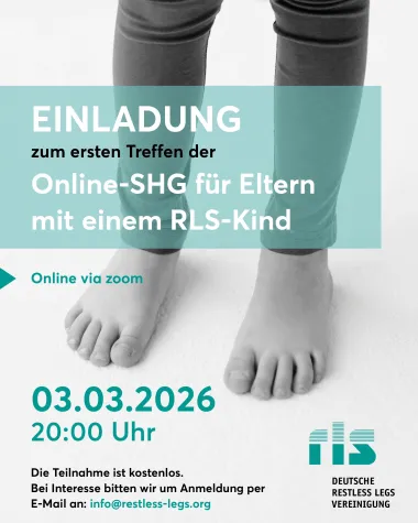 Bild: Ersttreffen Online-Selbsthilfegruppe für Eltern mit RLS-Kind