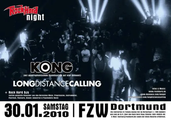 Bild: Erste ROCK HARD Night mit KONG und LONG DISTANCE CALLING am 30.01.2010 im Dortmunder FZW
