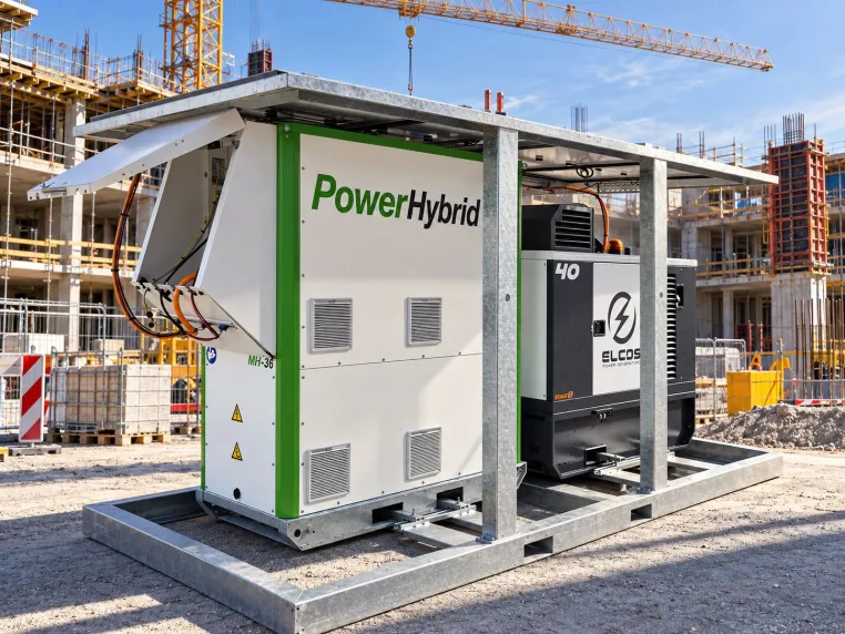 Bild: MobilHybrid liefert PowerHybrid PH-90 als schlüsselfertige mobile Energieplattform für Baustellen 