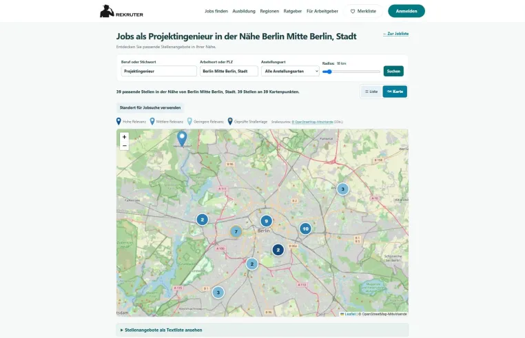 Bild: Rekruter verbessert regionale Jobsuche und integriert KI-Hilfen