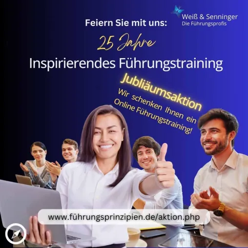 Bild: Jubiläumsaktion: Neues Online Führungstraining "Inspirierende Prinzipien guter Führung" -