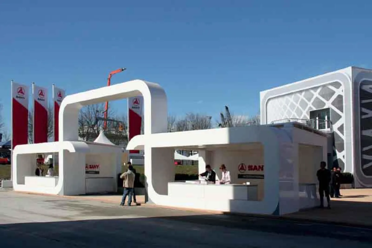 Sany Präsentation auf der bauma (Foto: Zweiplan)