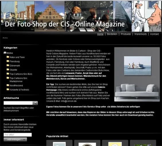 Bild: Die NO-Magazine bieten eine Auswahl aus 50.000 Fotos im neuen Foto und Cartoon-Shop