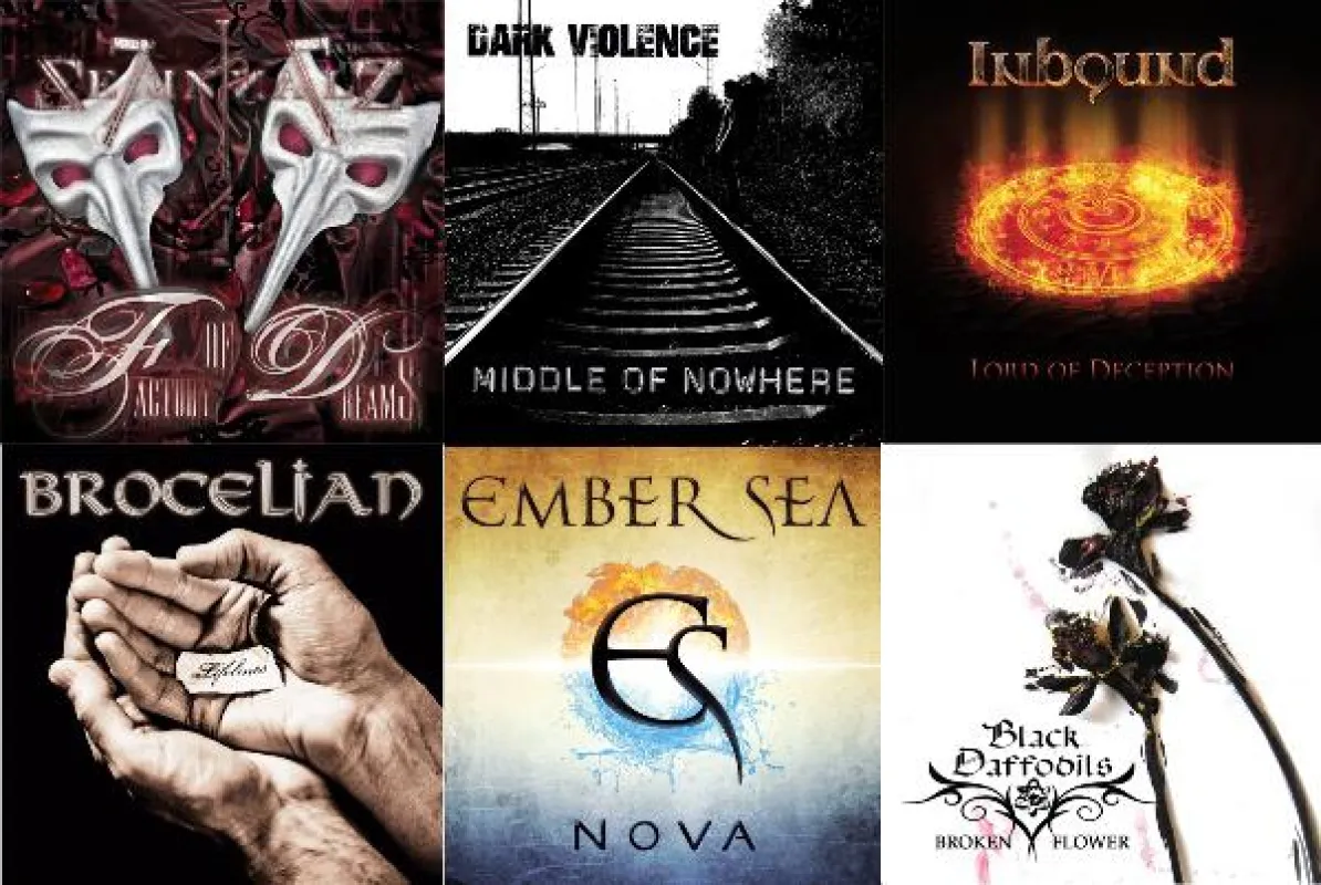 Die 6 Albencover der Female Fronted Metalbands.