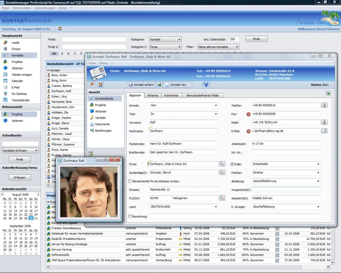 Sumerasoft CRM-Kontaktmanager 4