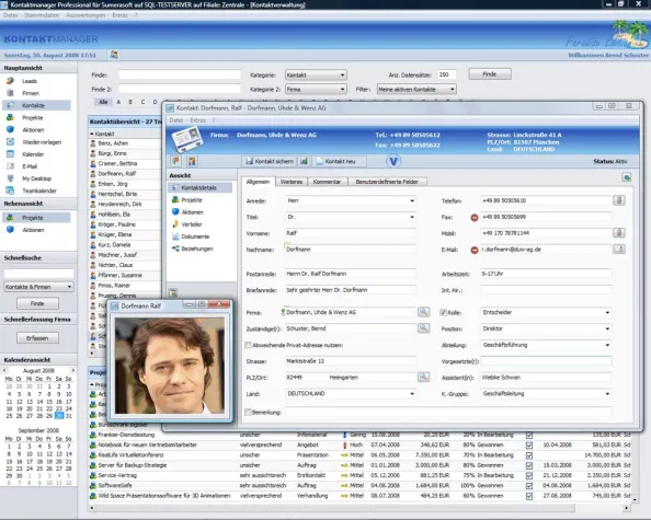 Bild: Sumerasoft präsentiert den CRM-Kontaktmanager 4
