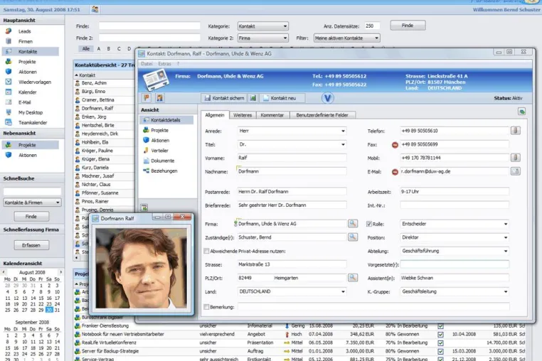 Bild: Sumerasoft präsentiert den CRM-Kontaktmanager 4