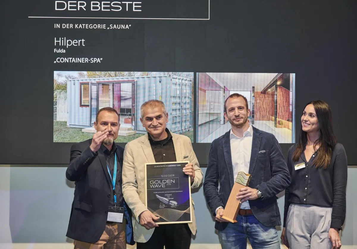 Golden Wave 2019 Gewinner - ?Container-SPA? in der Kategorie ?Sauna, Infrarot und Dampfbad