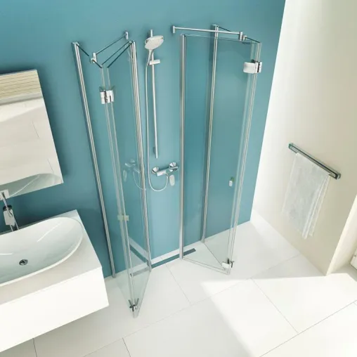 Die Dusche, die sich wegklappt Bild: Die Dusche, die sich wegklappt