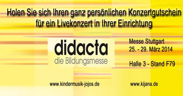 Bild: Kinderliedermacher JOJOS aus Osnabrück auf der didacta 2014