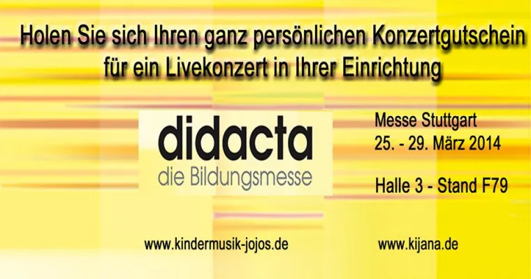 Bild: Kinderliedermacher JOJOS aus Osnabrück auf der didacta 2014