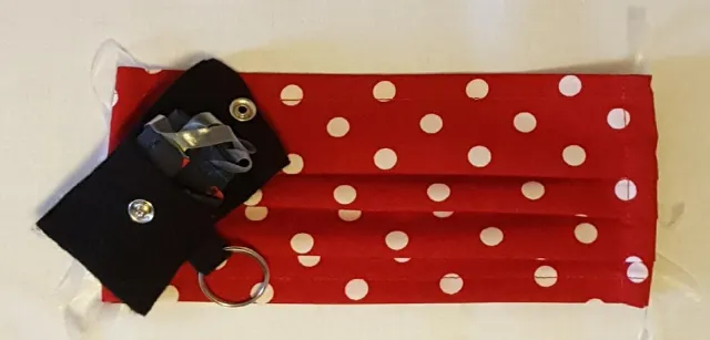 Bild: Ersatz-Behelfsmaske/Alltagsmaske mit Tasche als Schlüsselanhänger