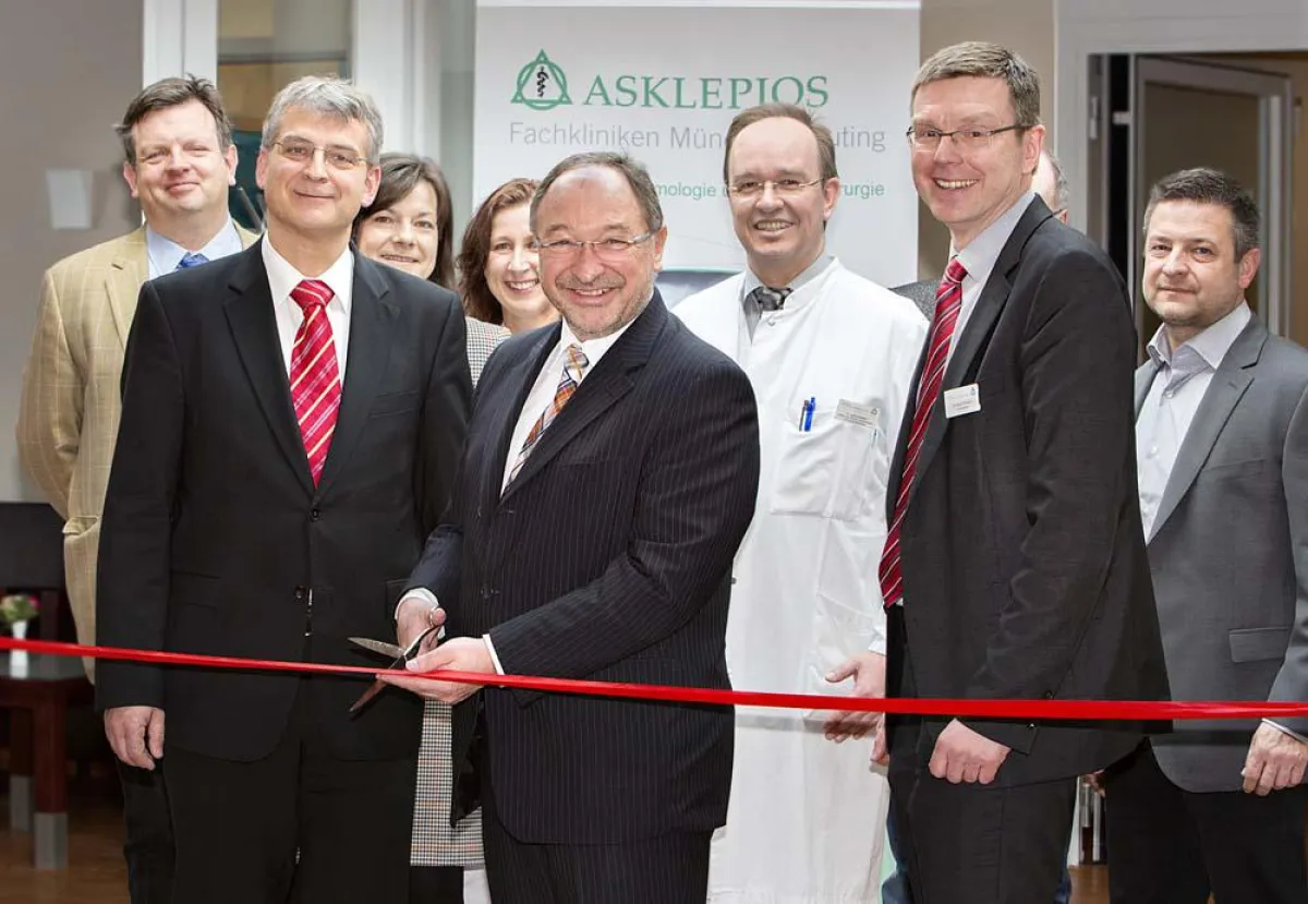Prof. Dr. med Jürgen Behr, Landrat Karl Roth, Dr. Jens Geiseler, Dr. Rainer Pfrommer (v.l.n.r.)