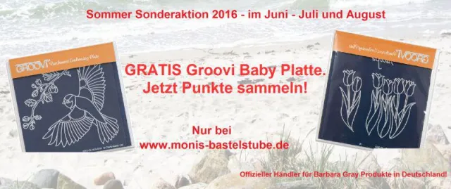 Bild: Barbara Gray. Groovi Baby Platten Gratis. Sommer-Aktion bei Monis-Bastelstube