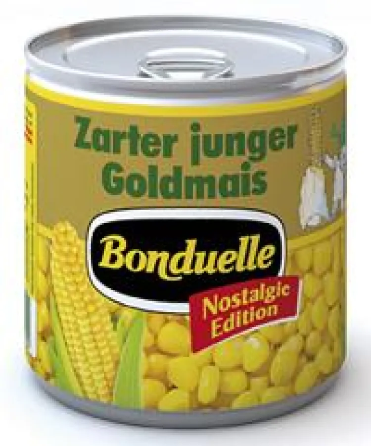 Bonduelle feiert 200 Jahre Konserve: Goldmais in limitierter Nostalgiedose