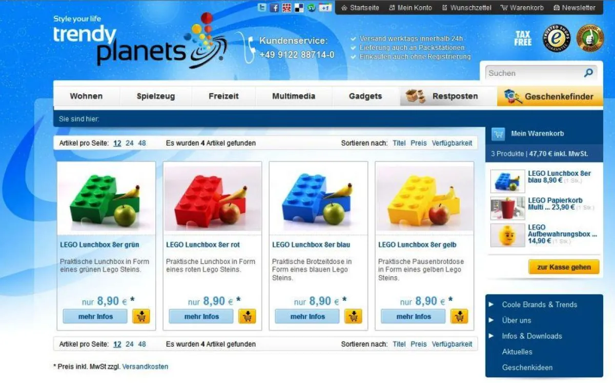 LEGO Lunch & Storage bei trendy-planets.de