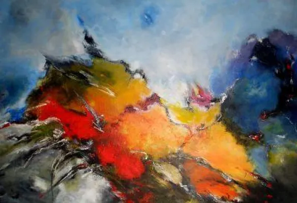 Bild: Gemälde von Katarina Niksic - Ausstellung in Mülheim