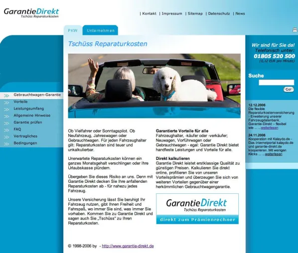 Bild: garantie-direkt.de erweitert sein Angebot- Neuwagen-Anschlussgarantie mit Preisvorteil