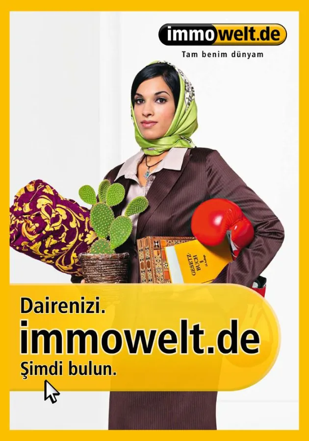 In der Fortführung der erfolgreichen Kampagne setzt Immowelt.de mit einem Ethno-Marketing-Motiv Akzente.