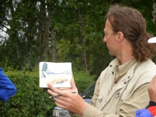 Bild: Radeln und Zeichnen - AugustusTours Reiseangebote für aktive Hobbymaler