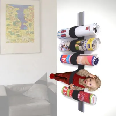 Bild: Flexibler ZEITSCHRIFTENHALTER aus außergewöhnlichem Materialmix für Individualisten