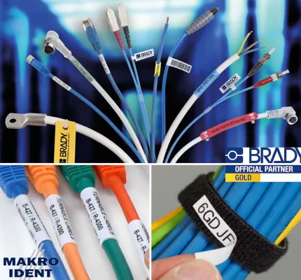 Bild: Kabelkennzeichnung mit Brady Etiketten - normgerecht, abriebfest und dauerhaft