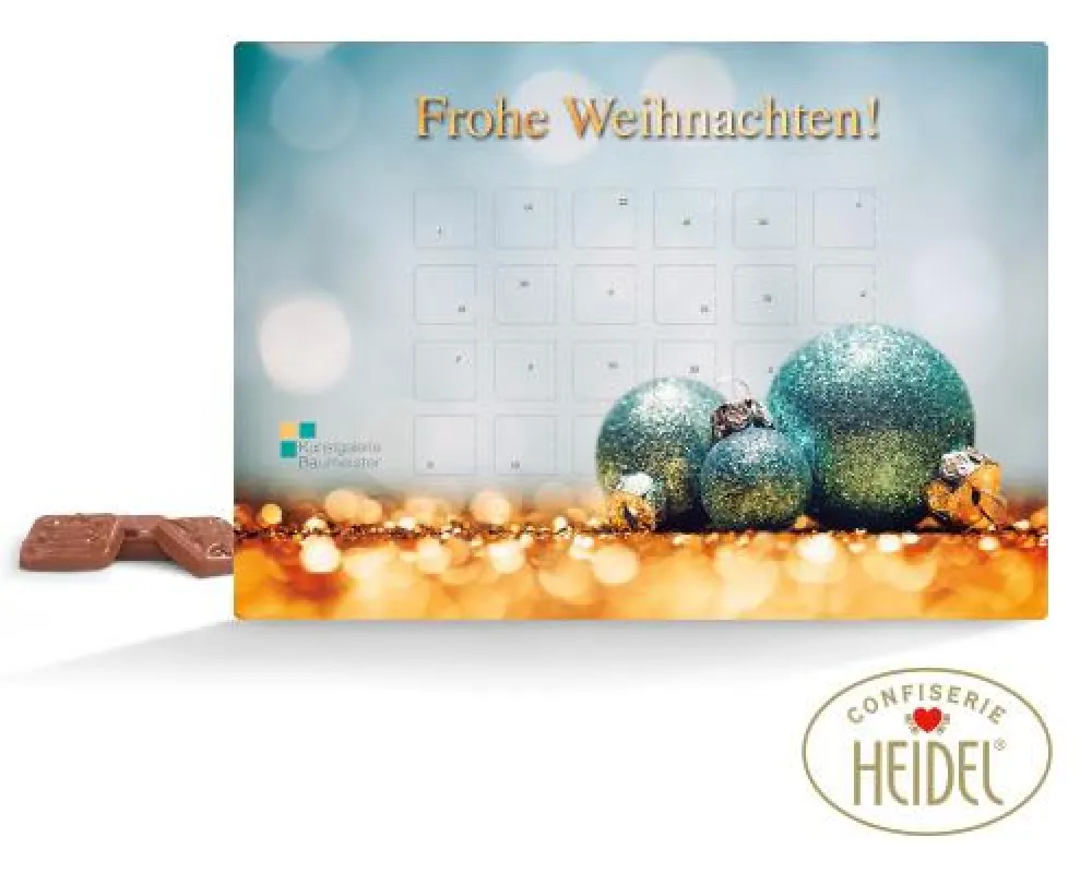 Adventskalender sind sehr beliebt in der Weihnachtszeit und ein sympathisches Werbemittel