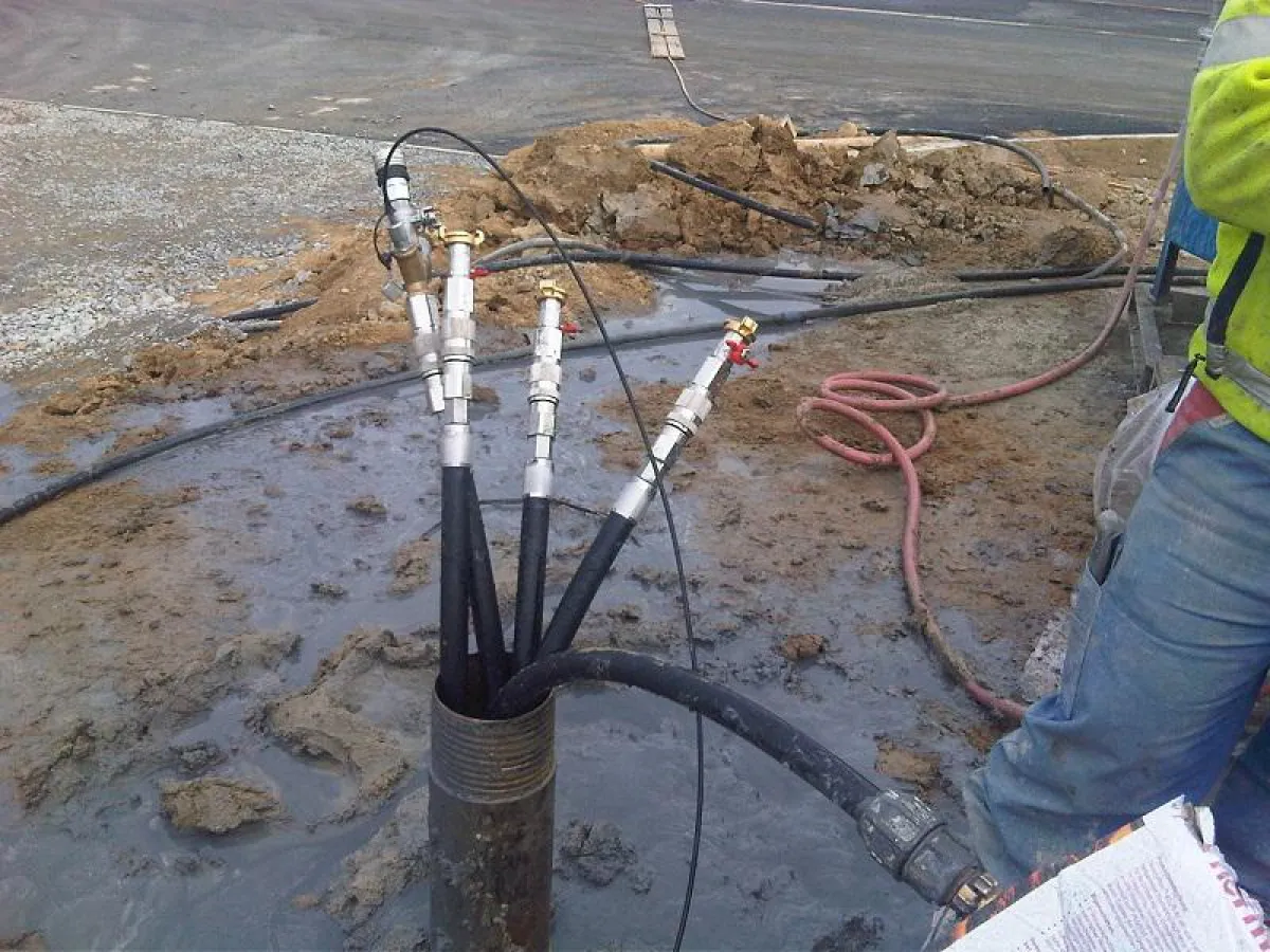 Erdwärmesonden-Anbindung