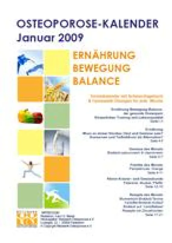 1. Das Krankenbild  und Tips zur Ernährung-Bewegung-Balance bei Osteoporose