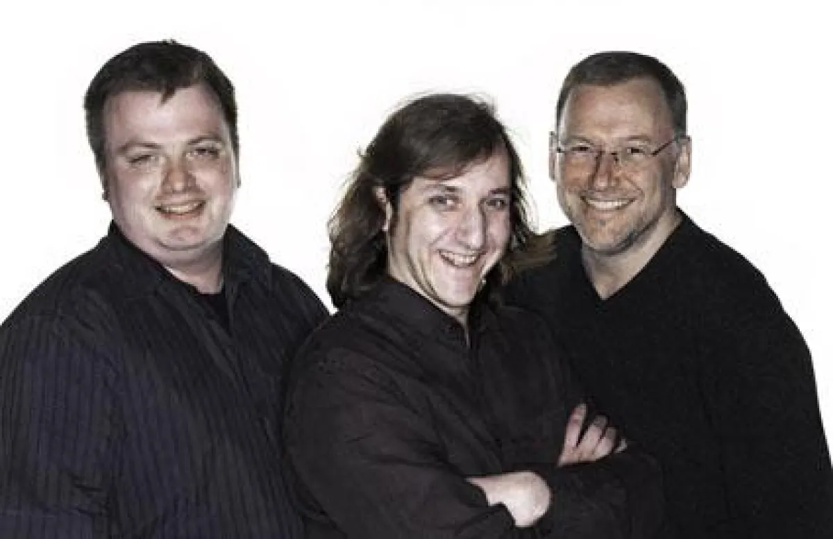 Die KLXM-Zeitungsdesigner (v. l.): Thomas Skerbis, Christian Hommel, Achim Müntel (Foto: Frank Schemmann)