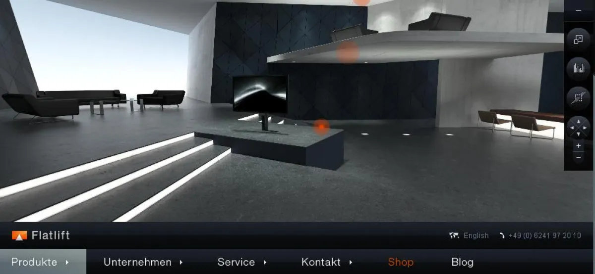 Flaltift TV Lift Systeme GmbH 360° Produktshowroom