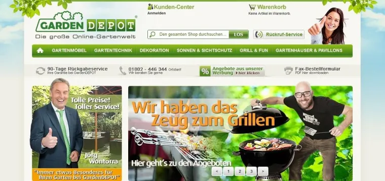 Bild: GardenDEPOT nach dem Relaunch mit neuem Gesicht und neuen Features