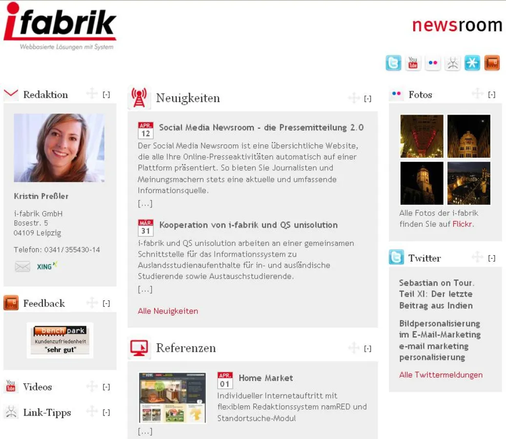 Newsroom der i-fabrik: http://newsroom.ifabrik.de