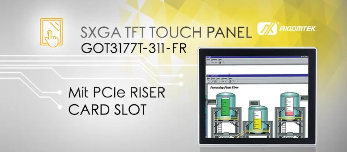 AXIOMTEKs neuer 17 Zoll großer SXGA TFT Touch Panel PC – GOT3177T-311-FR