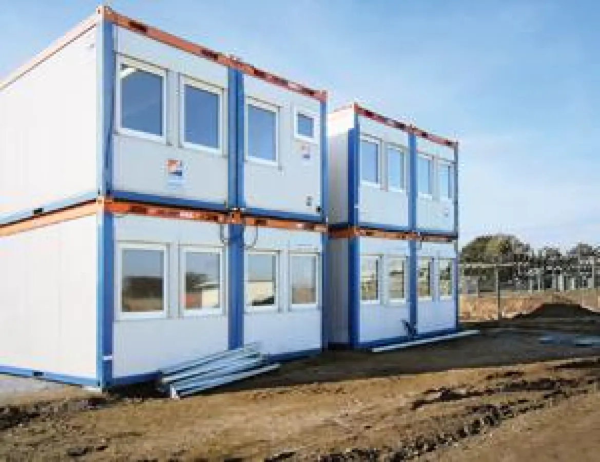 HKL Container dienen dem Baupersonal bei der Errichtung der Power-to-Gas-Anlage von E.ON in Falkenha