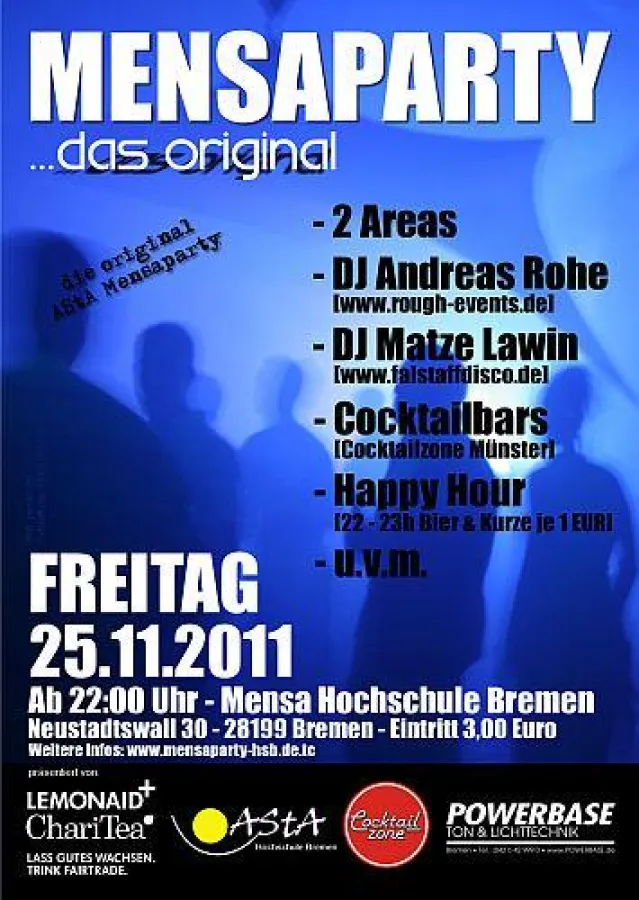 Veranstaltungsflyer Mensaparty 2011