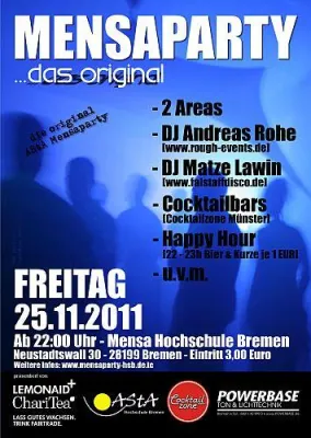 Bild: Mensaparty ...das Original! Traditionelle AStA Mensaparty am 25.11.2011