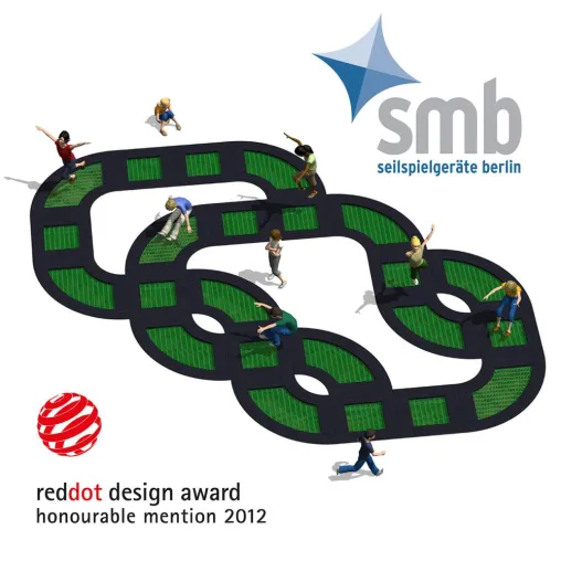 Bild: smb erhält den red dot design award honourable mention 2012 für das Trampolinsystem modulus.
