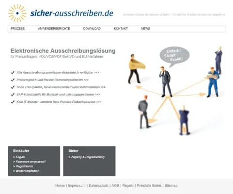 Neue Schnittstelle für sicher-ausschreiben.de vereinfacht Beschaffungsprozesse Bild: Neue Schnittstelle für sicher-ausschreiben.de vereinfacht Beschaffungsprozesse