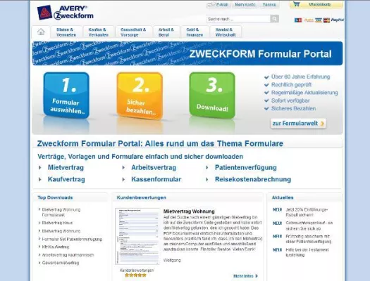 Bild: Einfach schnell und sicher zum richtigen Formular: Das Zweckform Formular Portal geht online