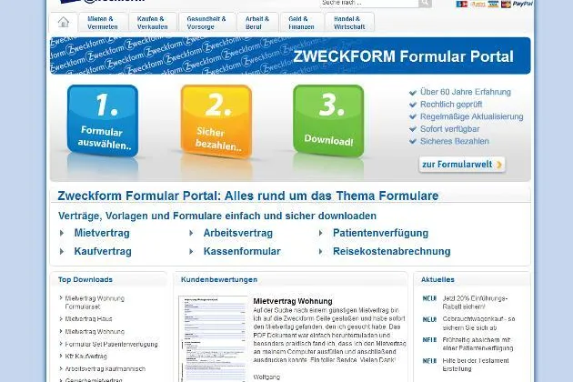 Bild: Einfach schnell und sicher zum richtigen Formular: Das Zweckform Formular Portal geht online