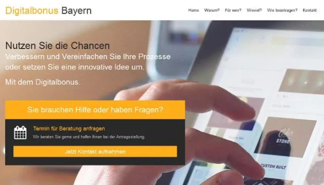 Informationsservice zum Förderprogramm "Digitalbonus Bayern" Bild: Informationsservice zum Förderprogramm "Digitalbonus Bayern"