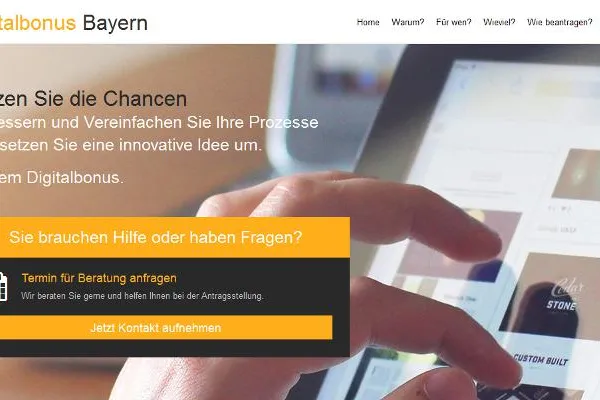 Bild: Informationsservice zum Förderprogramm "Digitalbonus Bayern"