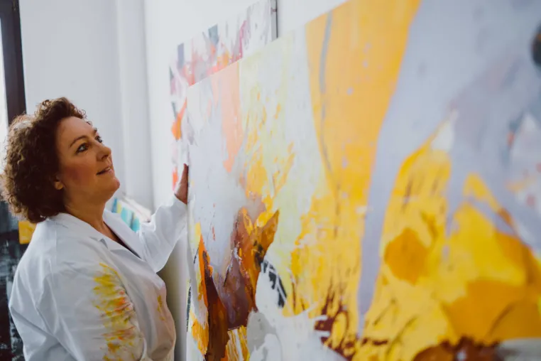 Bild: Kunst in München: Kunstausstellung mit informeller Malerei von Anja Stemmer